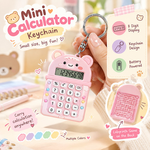 Mini portable calculator with - mini,
