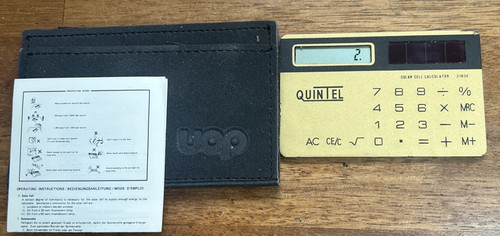 Solar powered credit card size
