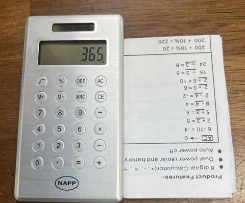 Small pocket calculator - small,